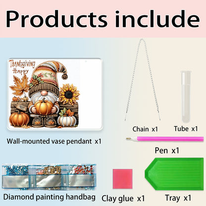 2D Flat Acrylic Wall Decor Vase Diamond Painting Kit Home Wall Decoration Crafts