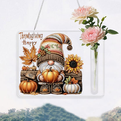 2D Flat Acrylic Wall Decor Vase Diamond Painting Kit Home Wall Decoration Crafts