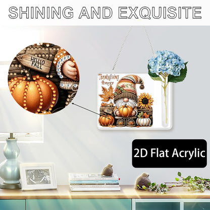 2D Flat Acrylic Wall Decor Vase Diamond Painting Kit Home Wall Decoration Crafts