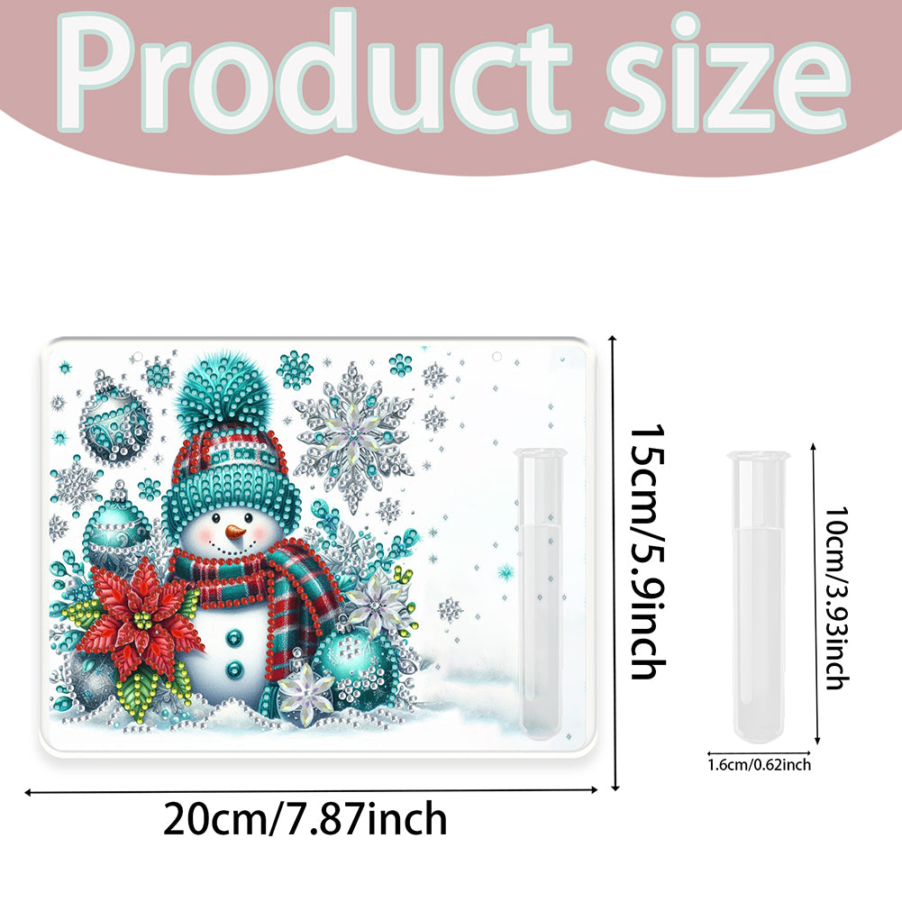 2D Flat Acrylic Wall Decor Vase Diamond Painting Kit Home Wall Decoration Crafts