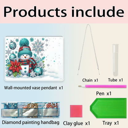 2D Flat Acrylic Wall Decor Vase Diamond Painting Kit Home Wall Decoration Crafts