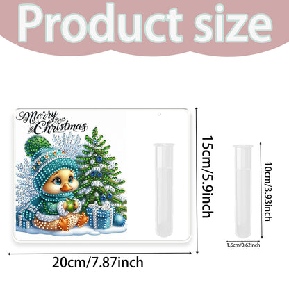 2D Flat Acrylic Wall Decor Vase Diamond Painting Kit Home Wall Decoration Crafts