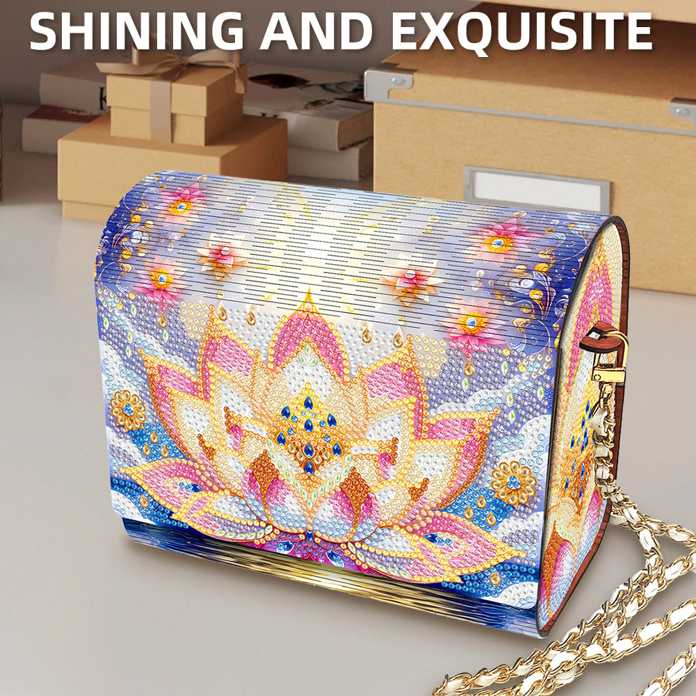 DIY Diamond Art Wooden Coin Pouch 5D Diamond Painting Crystal Rhinestone Purse