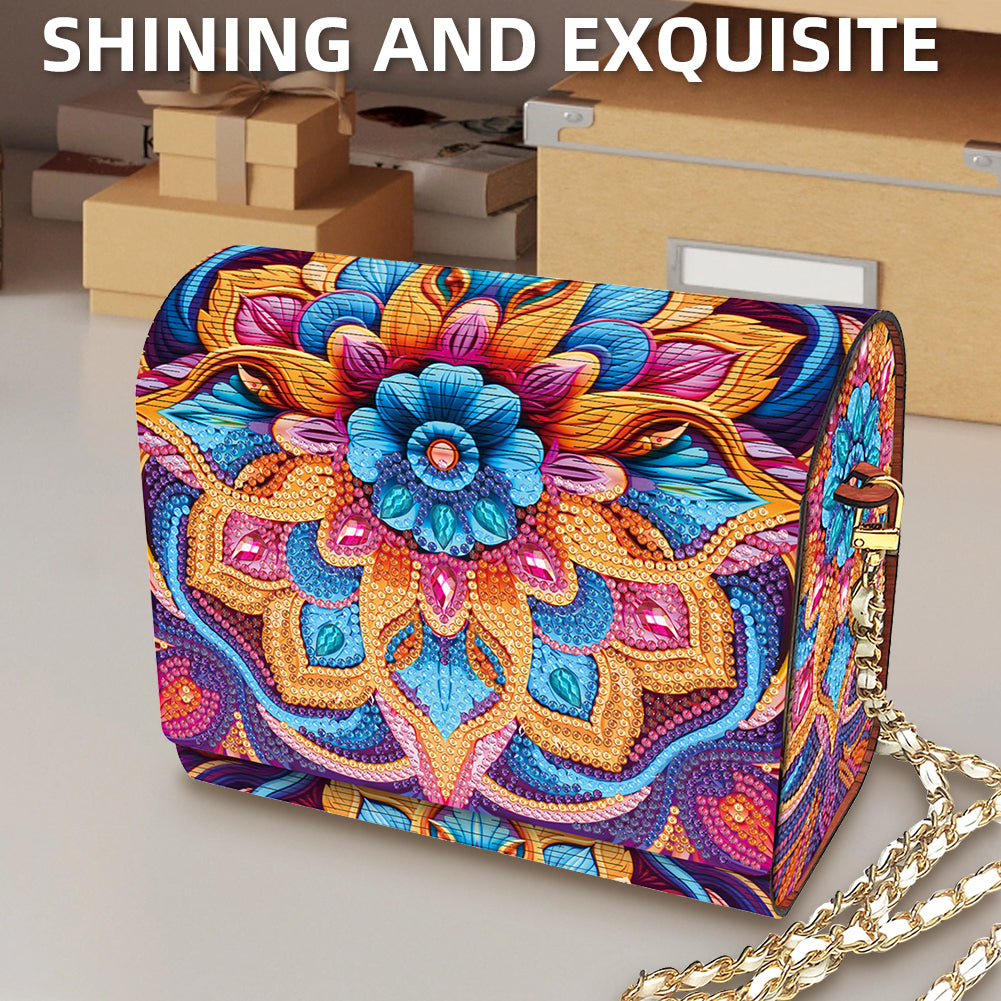 DIY Diamond Art Wooden Coin Pouch 5D Diamond Painting Crystal Rhinestone Purse