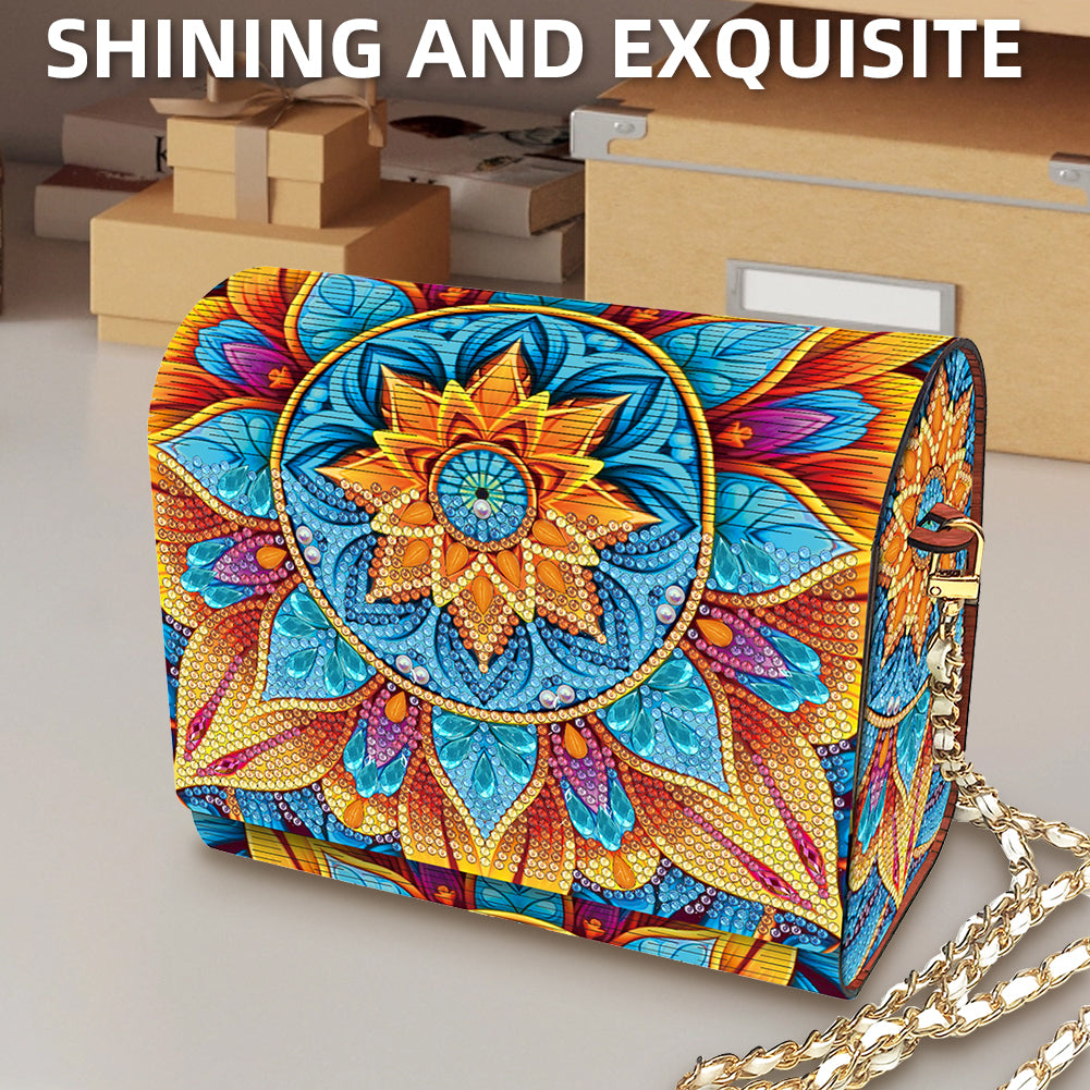 DIY Diamond Art Wooden Coin Pouch 5D Diamond Painting Crystal Rhinestone Purse