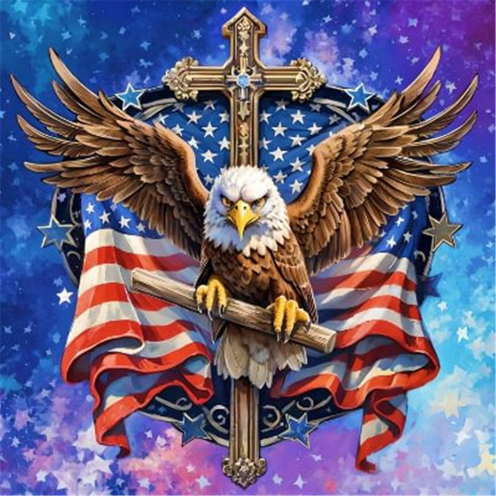 Flag Eagle - Full Round Drill Diamond Painting 40*40CM