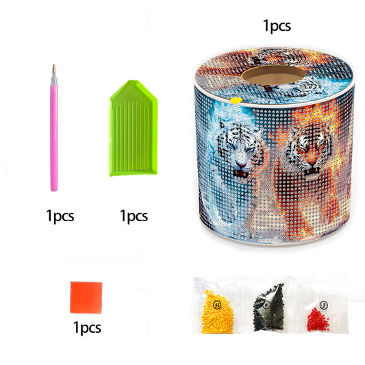 DIY Diamond Painting Handmade Tissue Holder Rhinestones Decorative Tissue Box