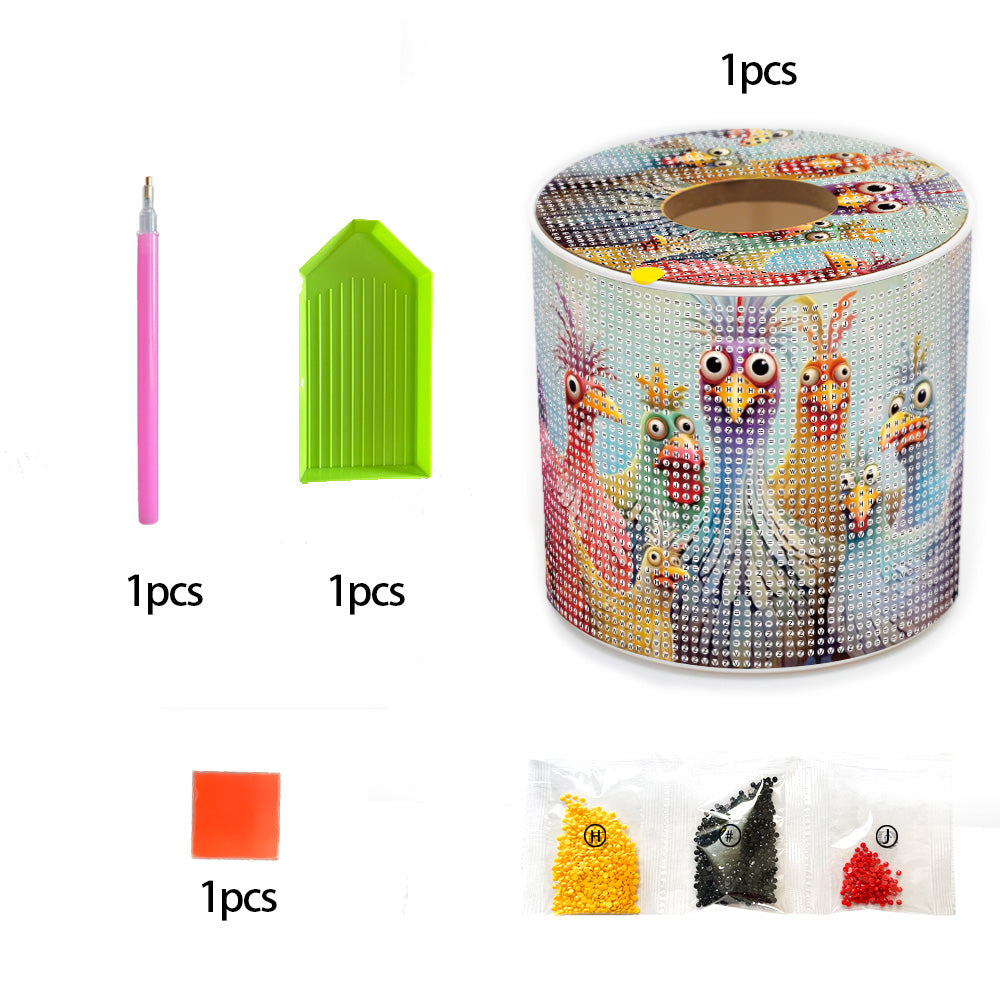 DIY Diamond Painting Handmade Tissue Holder Rhinestones Decorative Tissue Box