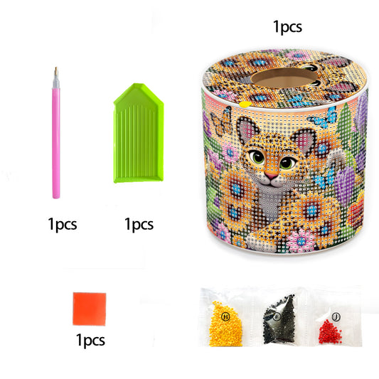 DIY Diamond Painting Handmade Tissue Holder Rhinestones Decorative Tissue Box