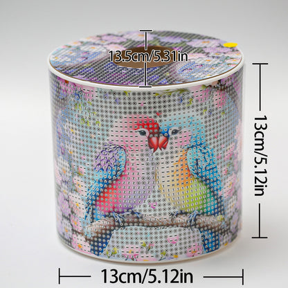 Lovebird DIY Diamond Painting Handmade Tissue Holder Rhinestones Tissue Box