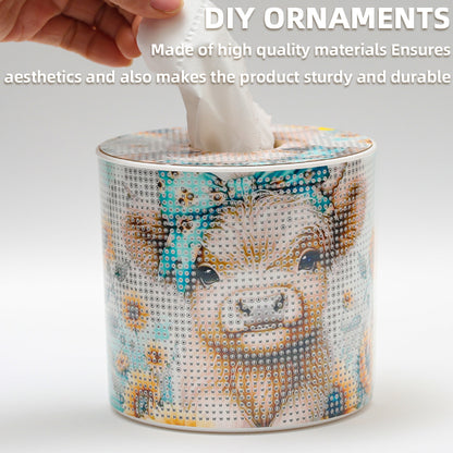 Yak DIY Diamond Painting Handmade Tissue Holder Rhinestones Crystal Tissue Box