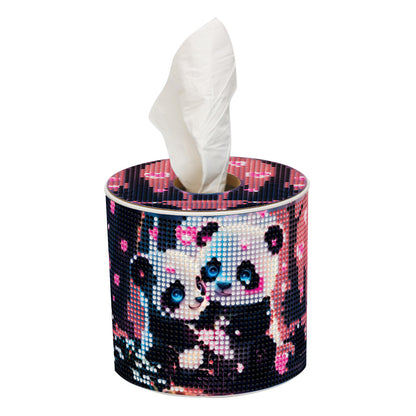 Panda DIY Diamond Painting Handmade Tissue Holder Rhinestones Crystal Tissue Box