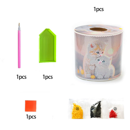 Kitten DIY Diamond Painting Handmade Tissue Holder Rhinestones Decor Tissue Box