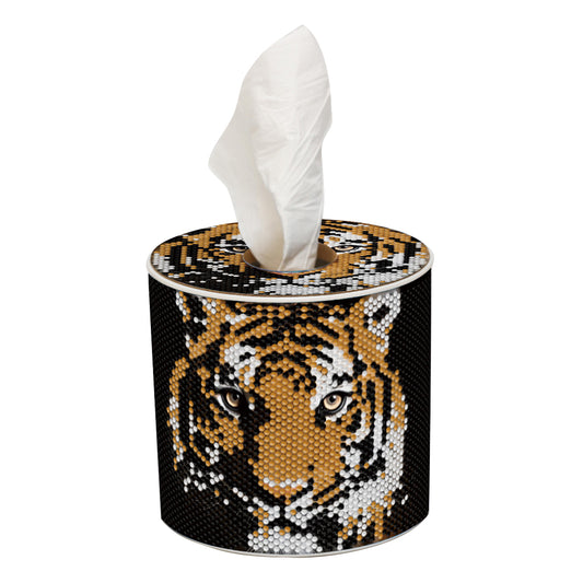 Tiger DIY Diamond Painting Handmade Tissue Holder Rhinestones Crystal Tissue Box