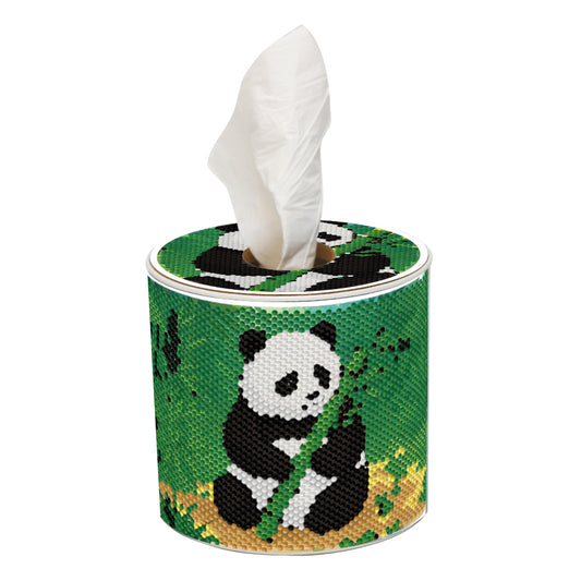 Bamboo DIY Diamond Painting Handmade Tissue Holder Rhinestones Decor Tissue Box