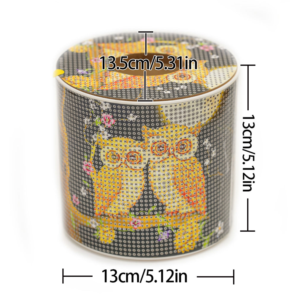 Owl DIY Diamond Painting Handmade Tissue Holder Rhinestones Crystal Tissue Box
