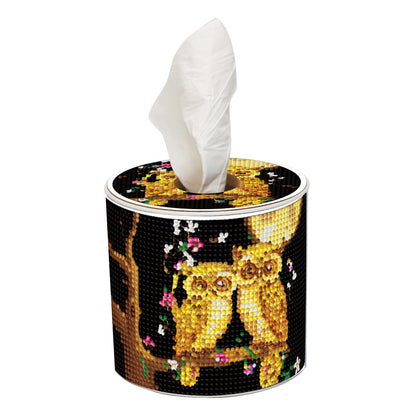 Owl DIY Diamond Painting Handmade Tissue Holder Rhinestones Crystal Tissue Box