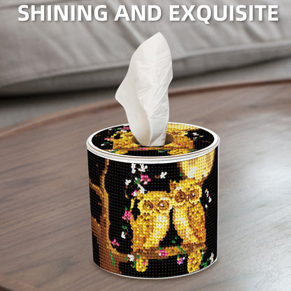 Owl DIY Diamond Painting Handmade Tissue Holder Rhinestones Crystal Tissue Box
