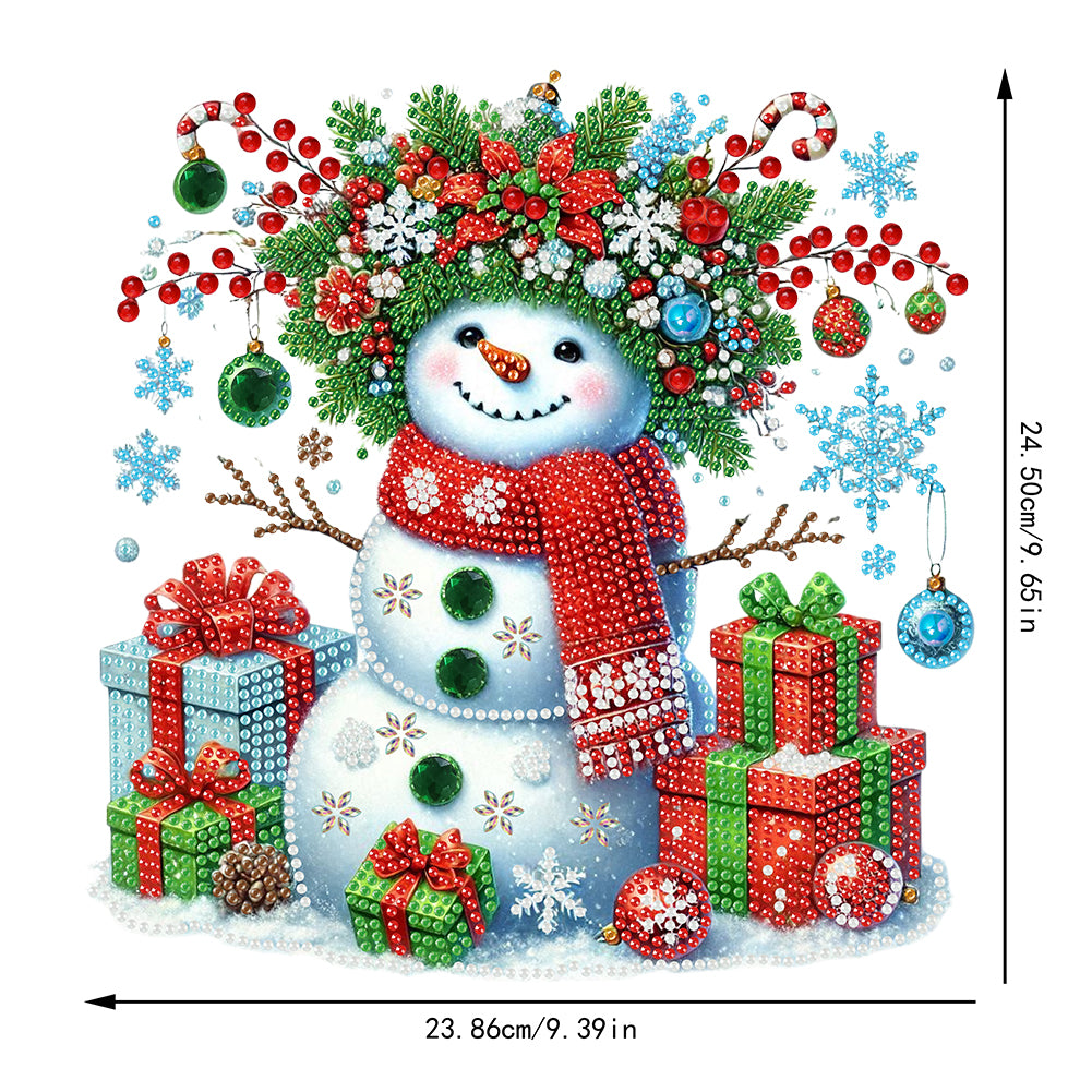 2D Flat Print Xmas DIY Acrylic Desktop Diamond Art Kits Bedroom Table Decoration