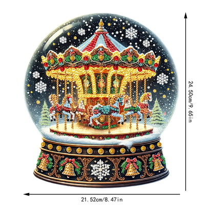 2D Flat Print Xmas DIY Acrylic Desktop Diamond Art Kits Bedroom Table Decoration