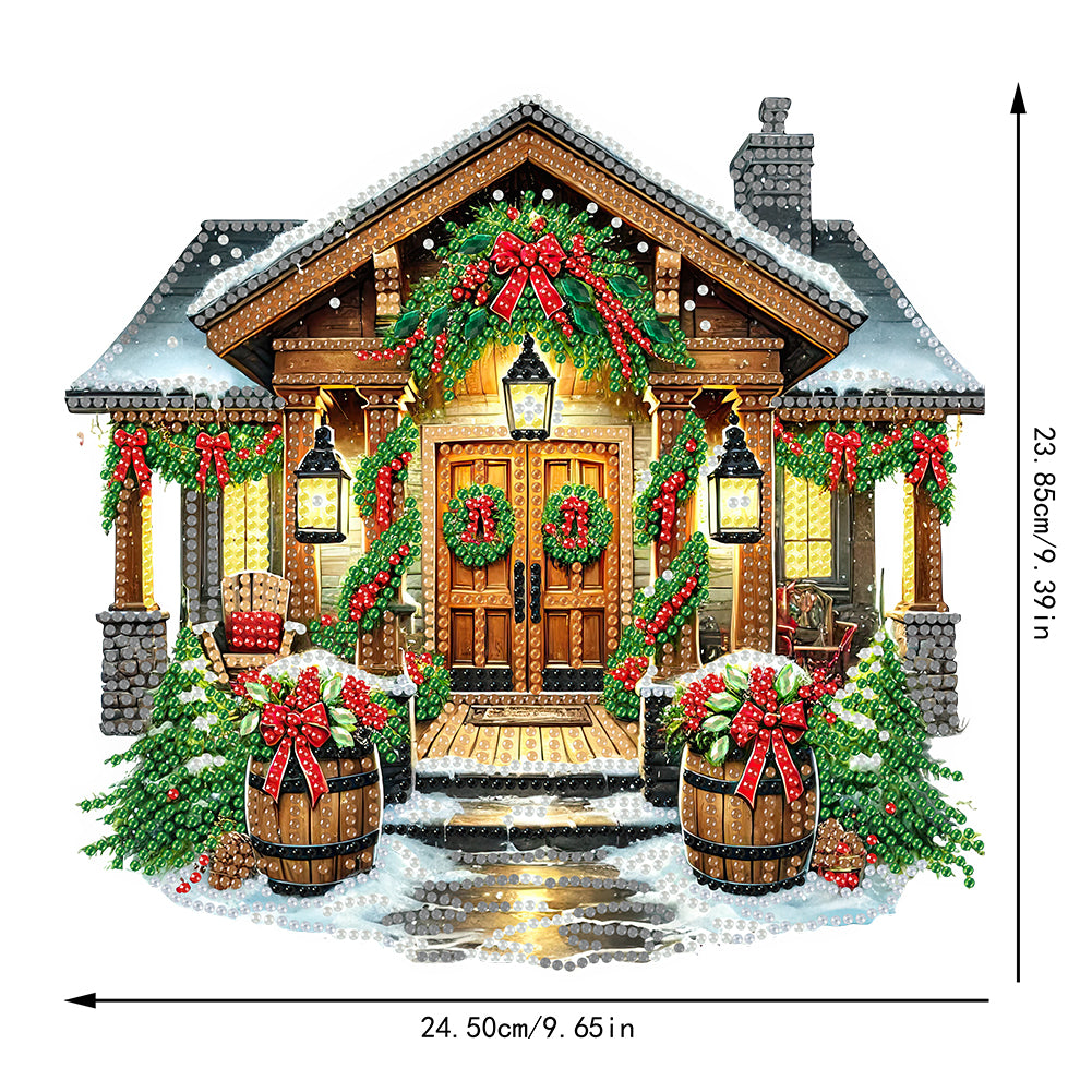 2D Flat Print Xmas DIY Acrylic Desktop Diamond Art Kits Bedroom Table Decoration