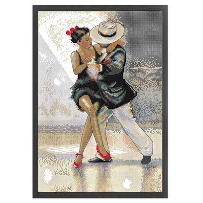 Dance With Couples - 14CT Stamped Cross Stitch 30*43CM (Joy Sunday)