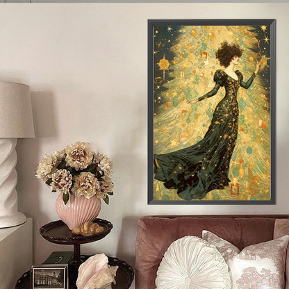 Christmas Tree Lady - Full Round Drill Diamond Painting 40*60CM