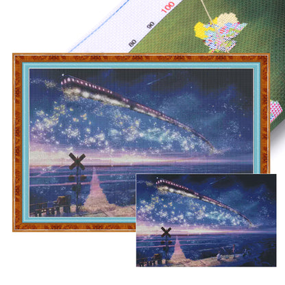 Under The Starry Sky - 14CT Stamped Cross Stitch 83*59CM (Xiaobai Brand)