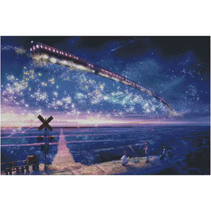 Under The Starry Sky - 14CT Stamped Cross Stitch 83*59CM (Xiaobai Brand)