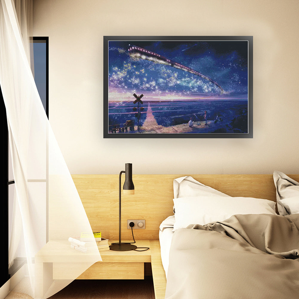 Under The Starry Sky - 14CT Stamped Cross Stitch 83*59CM (Xiaobai Brand)