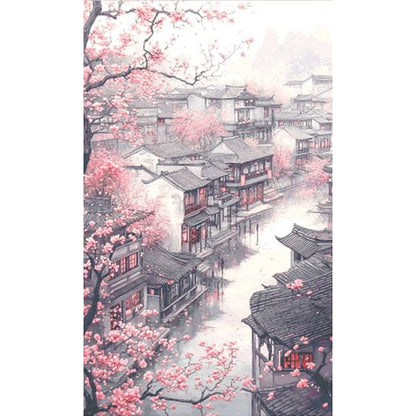 Spring In Jiangnan - 14CT Stamped Cross Stitch 70*120CM (Fairy Brand)