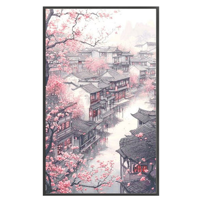 Spring In Jiangnan - 14CT Stamped Cross Stitch 70*120CM (Fairy Brand)