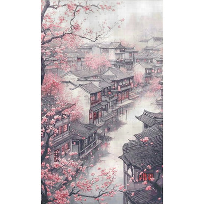 Spring In Jiangnan - 14CT Stamped Cross Stitch 70*120CM (Fairy Brand)
