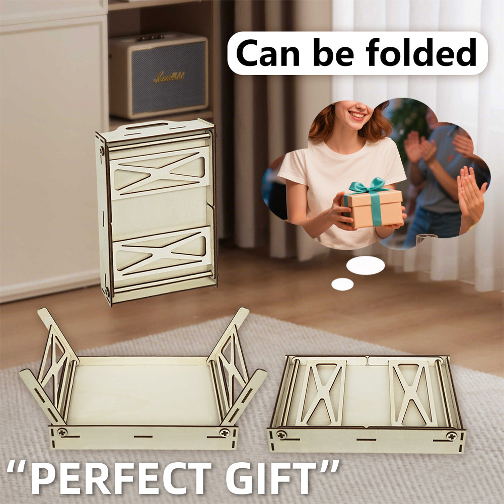 DIY Diamond Painted Dining Plate with Handle Wooden Food Tray Home Decor Gift