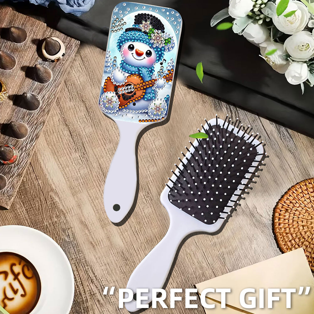 2pcs Crystal Diamond Hair Brush DIY Craft Supplies Crystal Air Cushion for Women