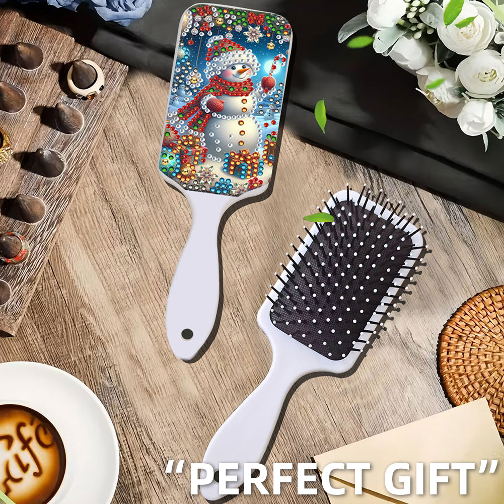 2pcs Crystal Diamond Hair Brush DIY Craft Supplies Crystal Air Cushion for Women