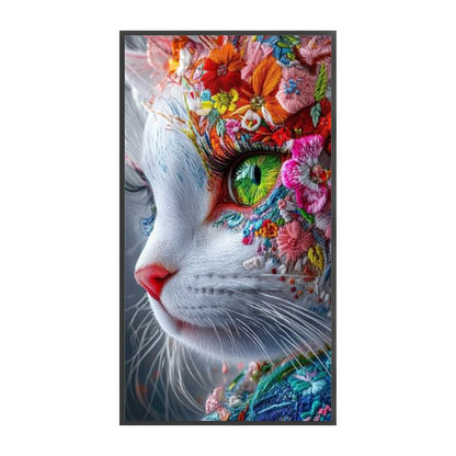 Cat - 11CT Stamped Cross Stitch 30*55CM