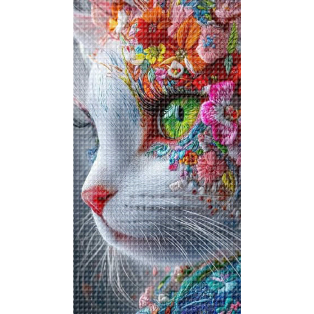 Cat - 11CT Stamped Cross Stitch 30*55CM