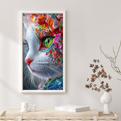 Cat - 11CT Stamped Cross Stitch 30*55CM