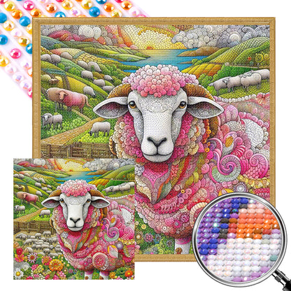 Dream Sheep - Full Round Drill Diamond Painting 40*40CM