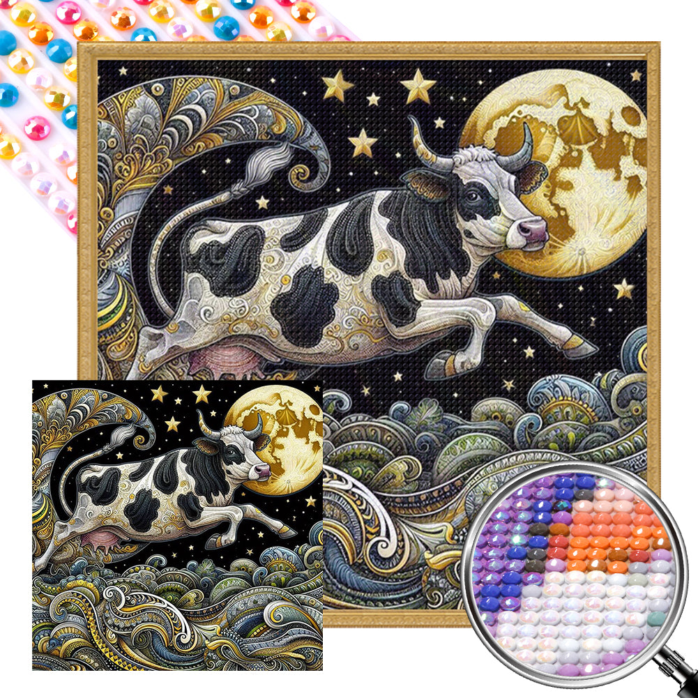 Dream Cow - Full Round Drill Diamond Painting 40*40CM
