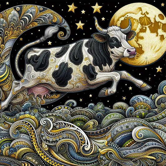 Dream Cow - Full Round Drill Diamond Painting 40*40CM