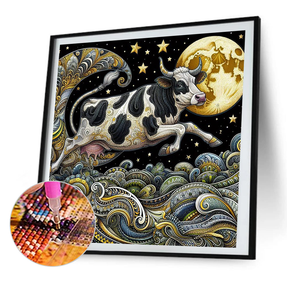 Dream Cow - Full Round Drill Diamond Painting 40*40CM