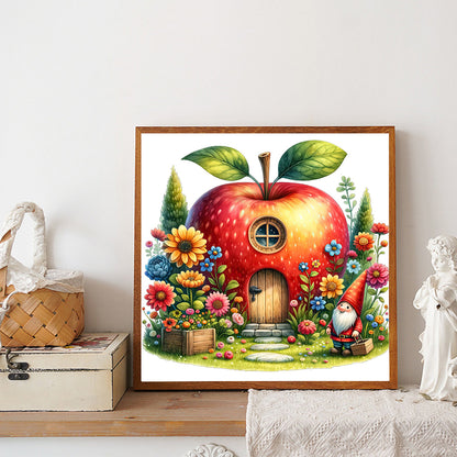 Apple House - Full Round Drill Diamond Painting 40*40CM