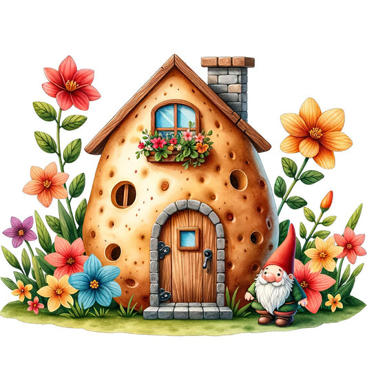 Potato House - Full Round Drill Diamond Painting 40*40CM