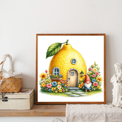 Lemon House - Full Round Drill Diamond Painting 40*40CM