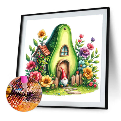 Avocado House - Full Round Drill Diamond Painting 40*40CM