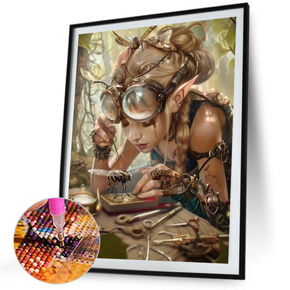 Mechanical Girl - Full Square Drill Diamond Painting 40*50CM