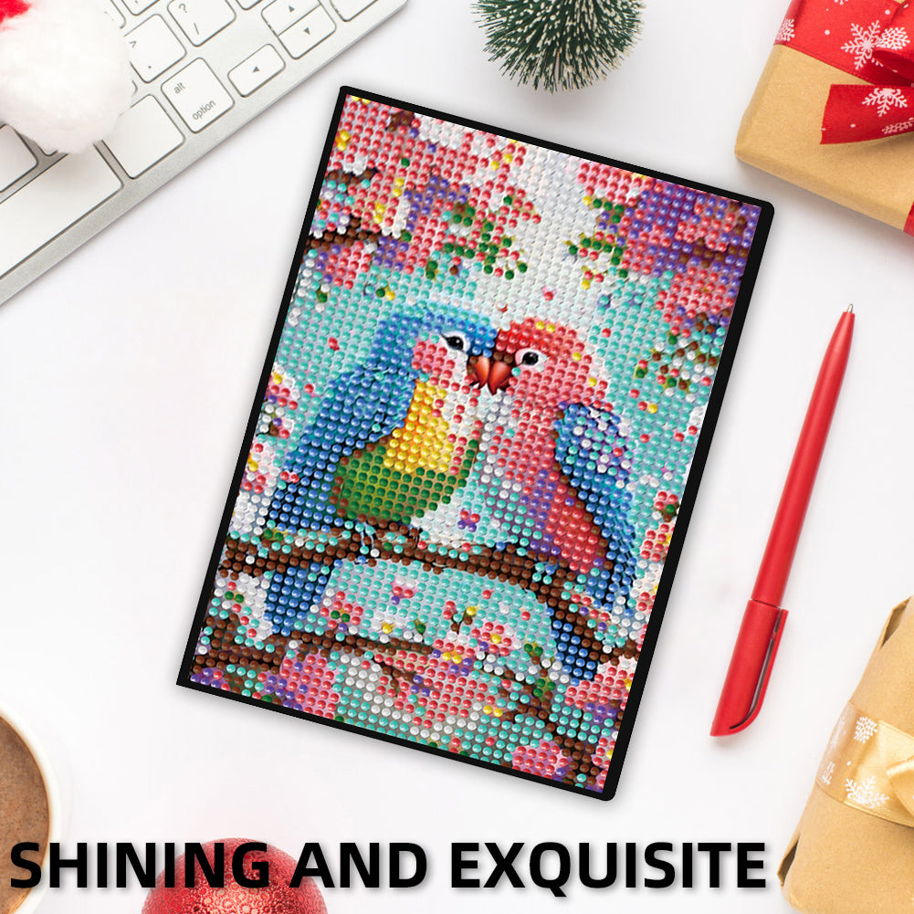 5D DIY Diamond Art Painting Notebook Kit Crystal Notepad Sketchbook for Birthday