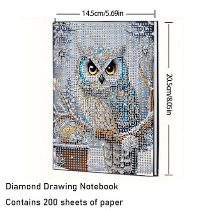 5D DIY Diamond Art Painting Notebook Kit Crystal Notepad Sketchbook for Birthday